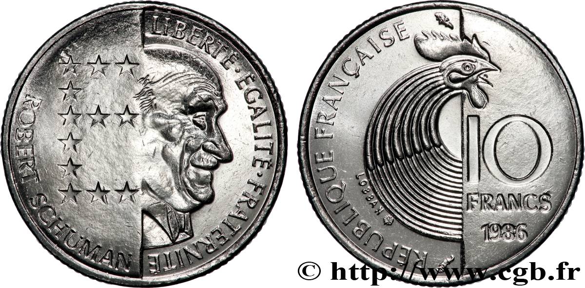 10 francs Robert Schuman 1986 Pessac F.374/2 SPL 