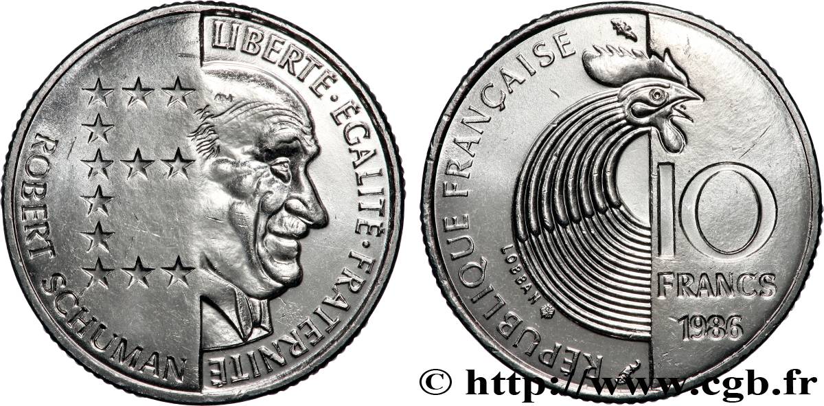 10 francs Robert Schuman 1986 Pessac F.374/2 SPL 