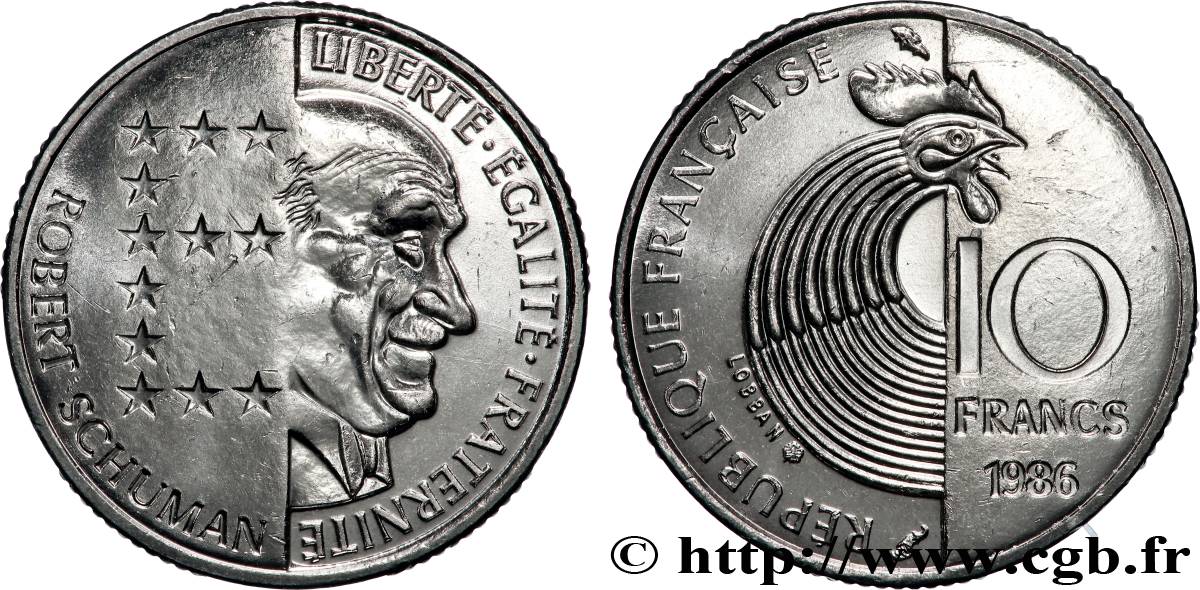10 francs Robert Schuman 1986 Pessac F.374/2 SPL 