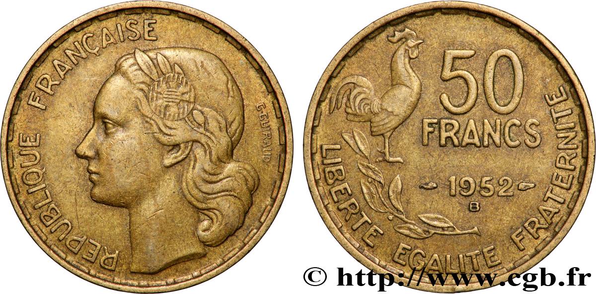 50 francs Guiraud 1952 Beaumont-le-Roger F.425/9 fVZ 