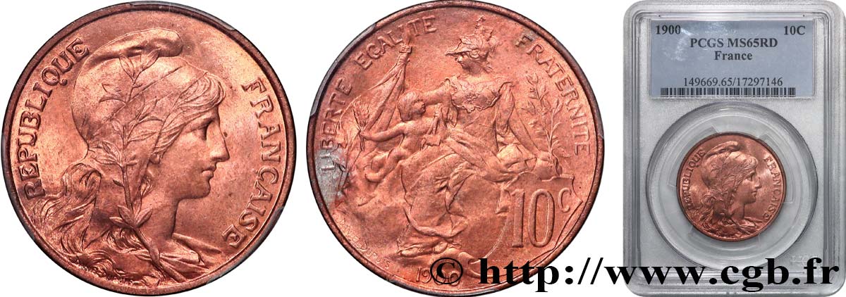 10 centimes Daniel-Dupuis 1900  F.136/8 FDC65 PCGS