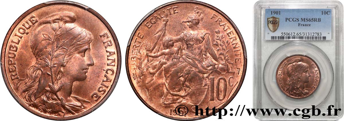 10 centimes Daniel-Dupuis 1901  F.136/10 FDC65 PCGS