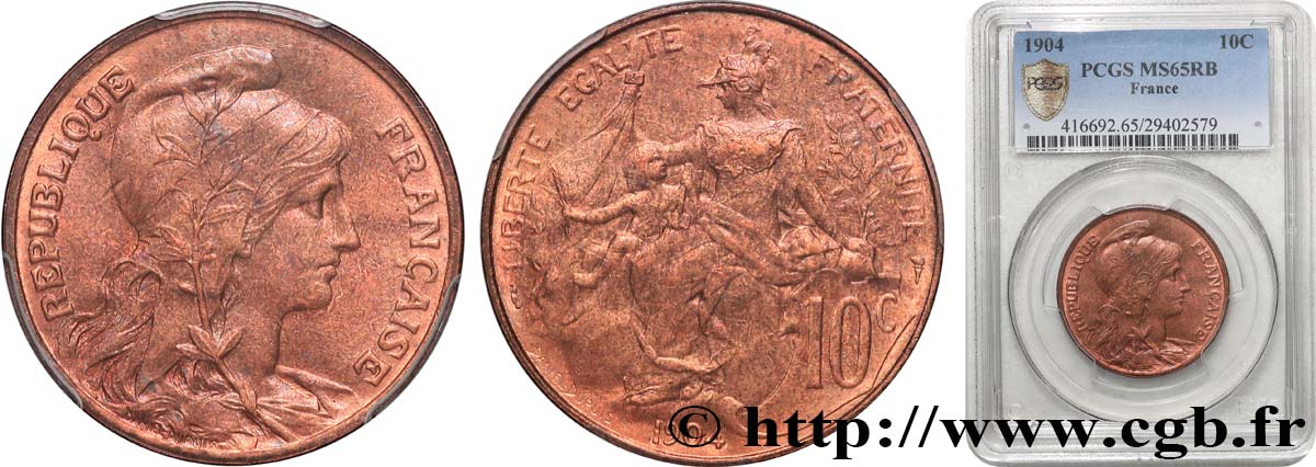 10 centimes Daniel-Dupuis 1904  F.136/13 ST65 PCGS