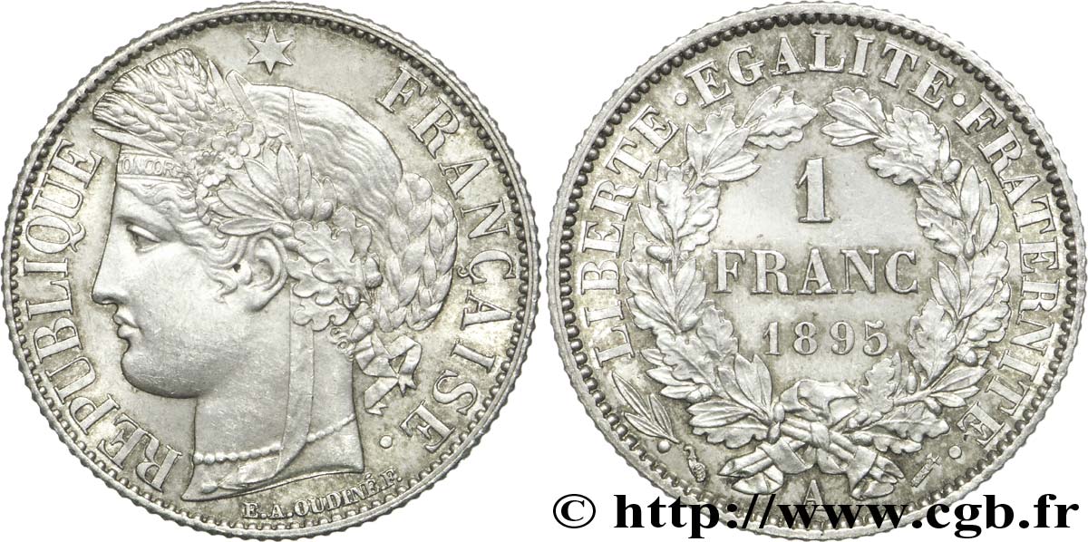 1 franc Cérès, IIIe République 1895 Paris F.216/13 SPL63 
