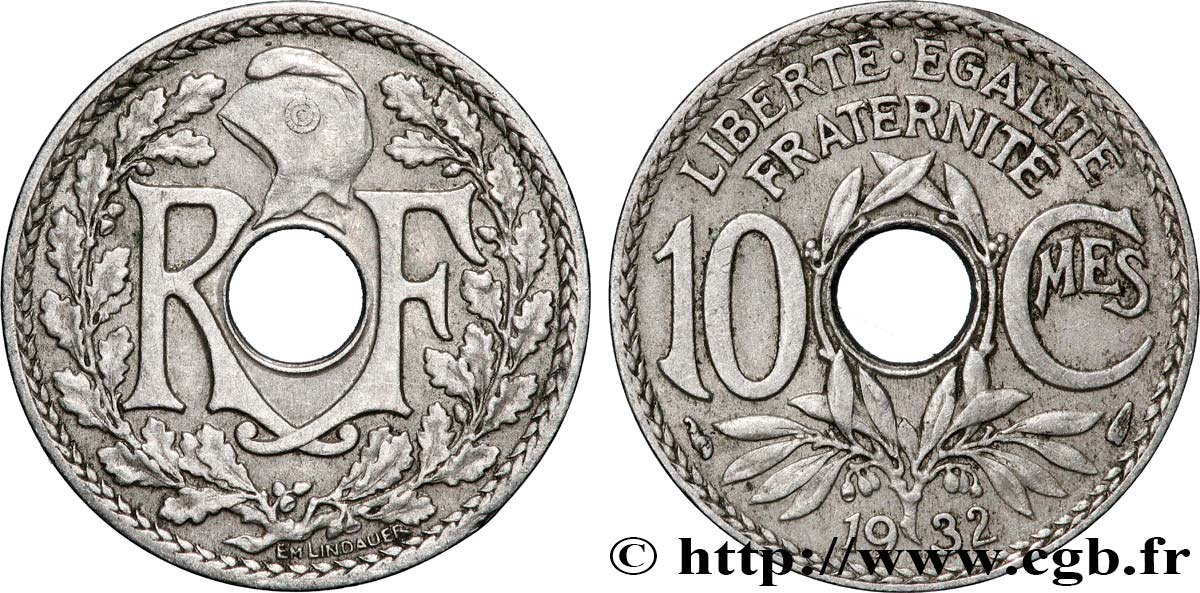 10 centimes Lindauer 1932  F.138/19 XF 