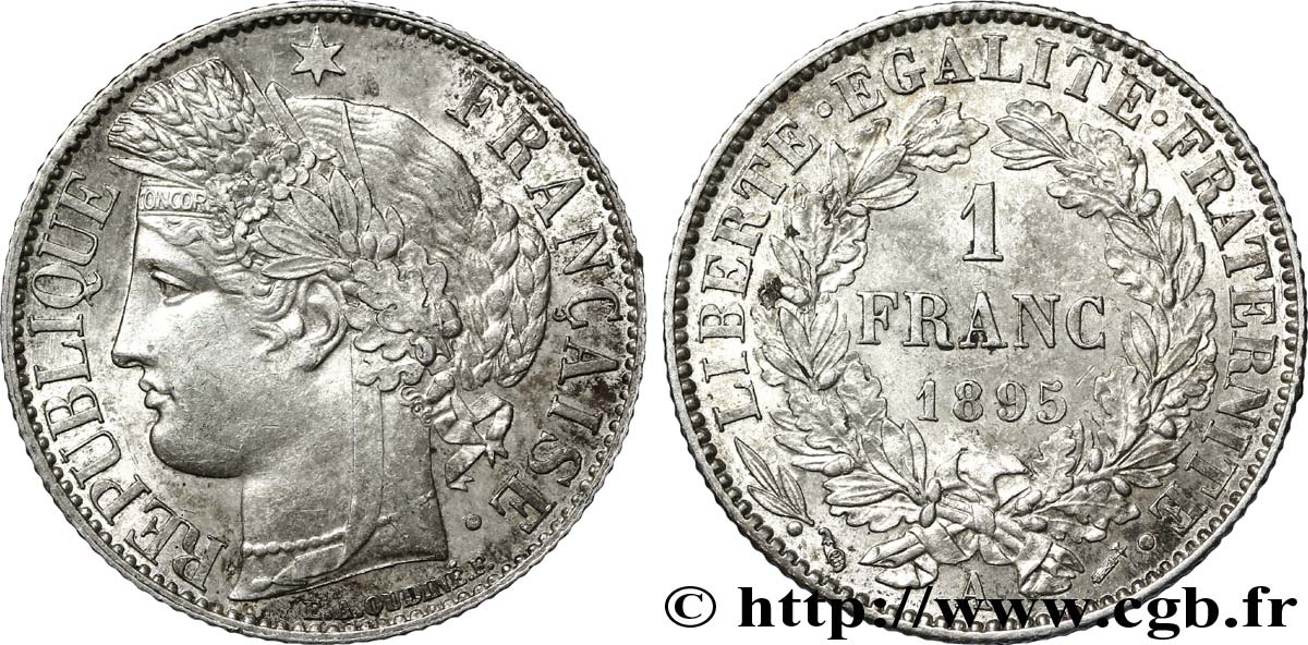 1 franc Cérès, IIIe République 1895 Paris F.216/13 SUP60 