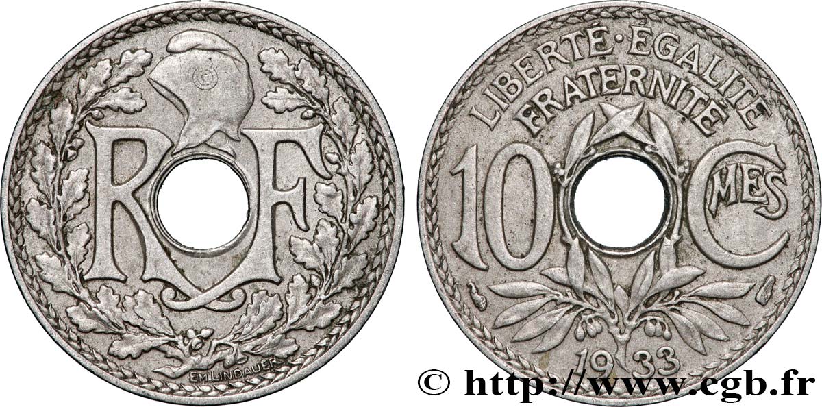 10 centimes Lindauer 1933  F.138/20 XF 