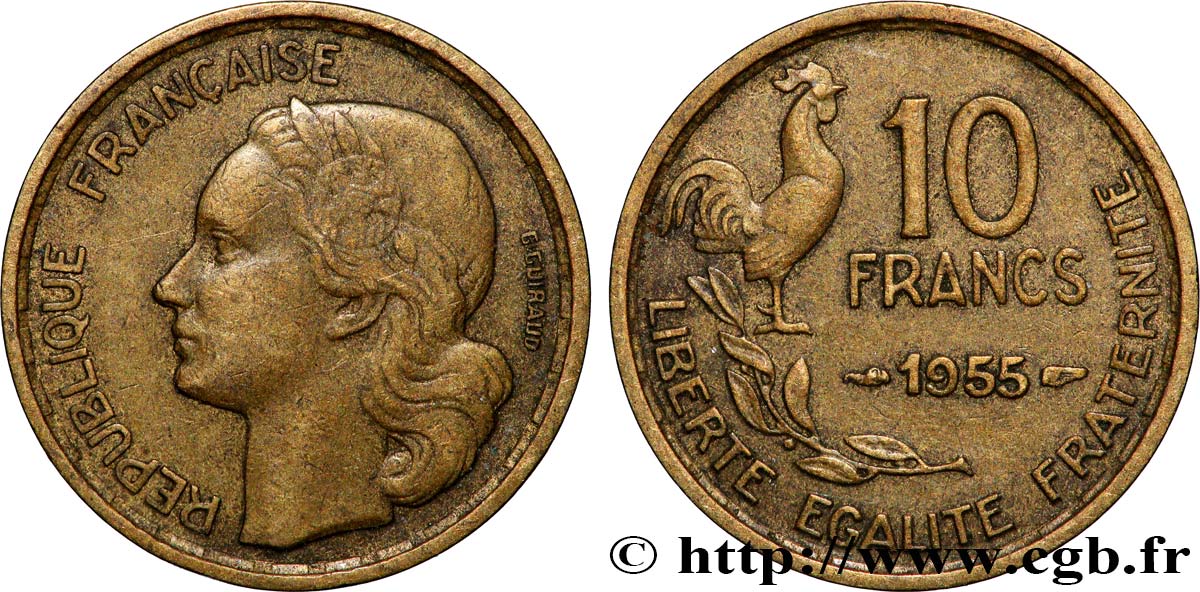 10 francs Guiraud 1955  F.363/12 fVZ 