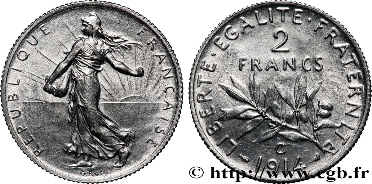 2 francs Semeuse 1914 Castelsarrasin F.266/16 SPL63 