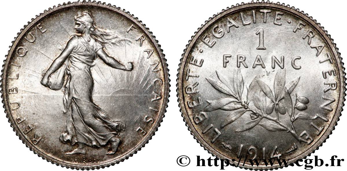 1 franc Semeuse 1914 Paris F.217/19 MS64 