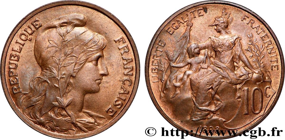 10 centimes Daniel-Dupuis 1898  F.136/5 SPL63 
