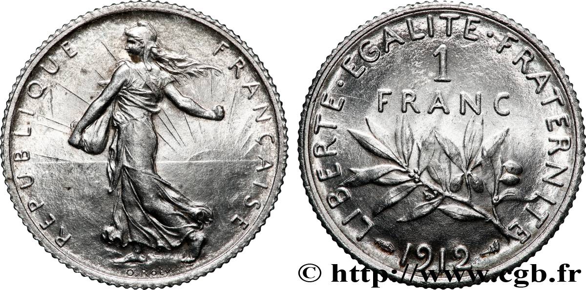 1 franc Semeuse 1912 Paris F.217/17 fST63 
