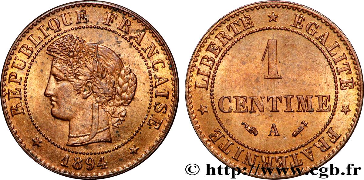 1 centime Cérès 1894 Paris F.104/21 SPL64 