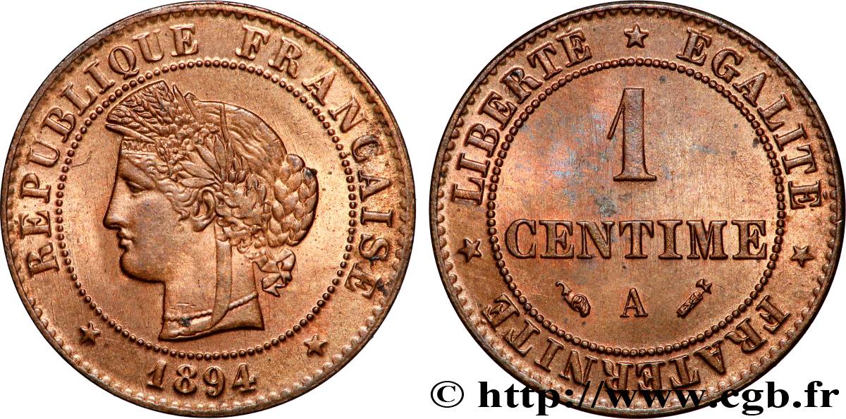1 centime Cérès 1894 Paris F.104/21 SPL64 