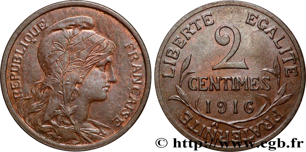 2 centimes Daniel-Dupuis 1916 Paris F.110/18 SUP+ 