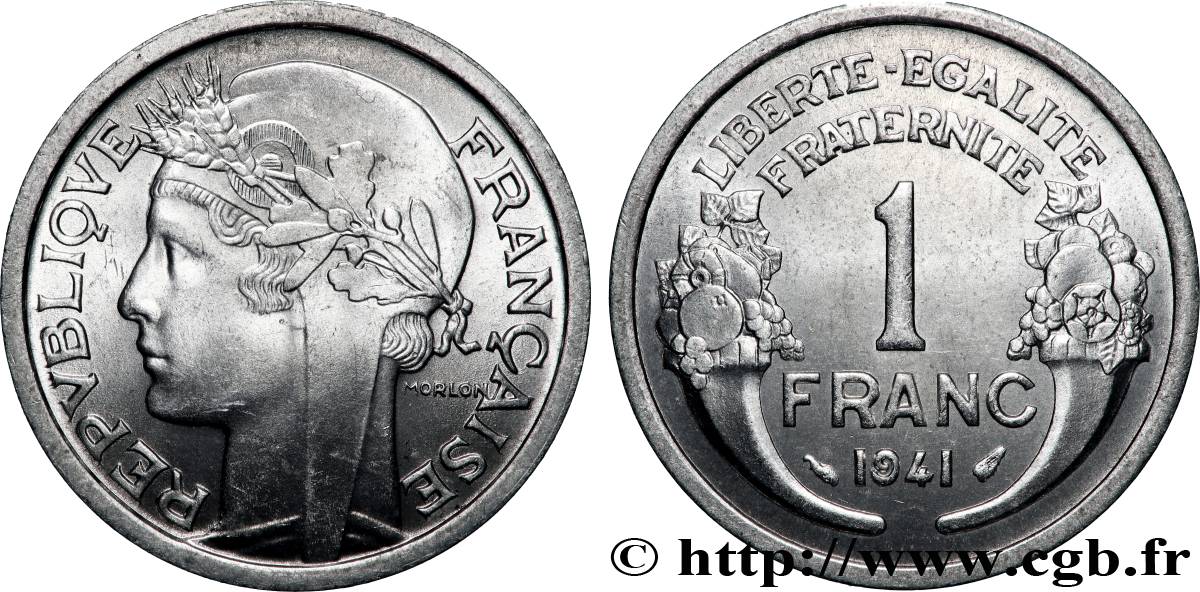 1 franc Morlon, lourde 1941 Paris F.220/2 SPL64 