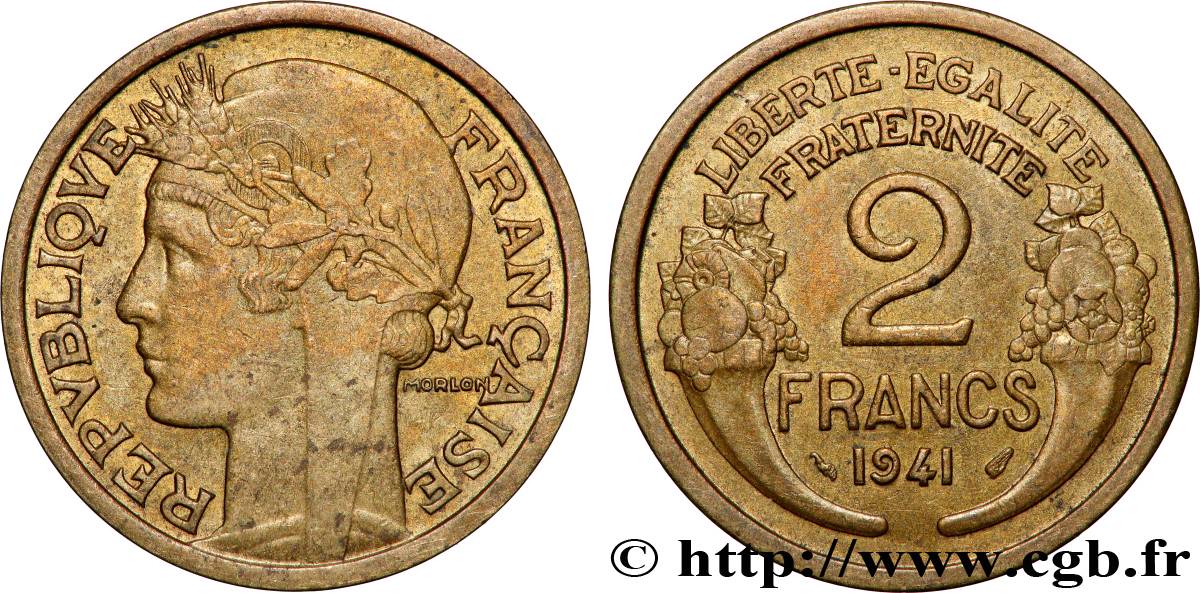 2 francs Morlon 1941  F.268/14 MBC+ 