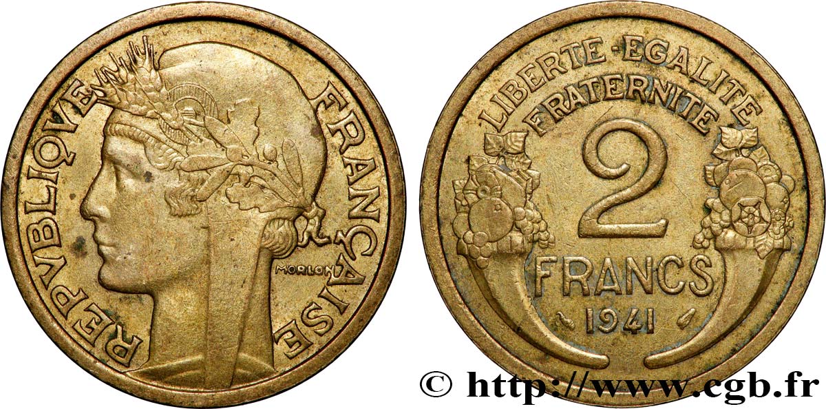 2 francs Morlon 1941  F.268/14 SUP 