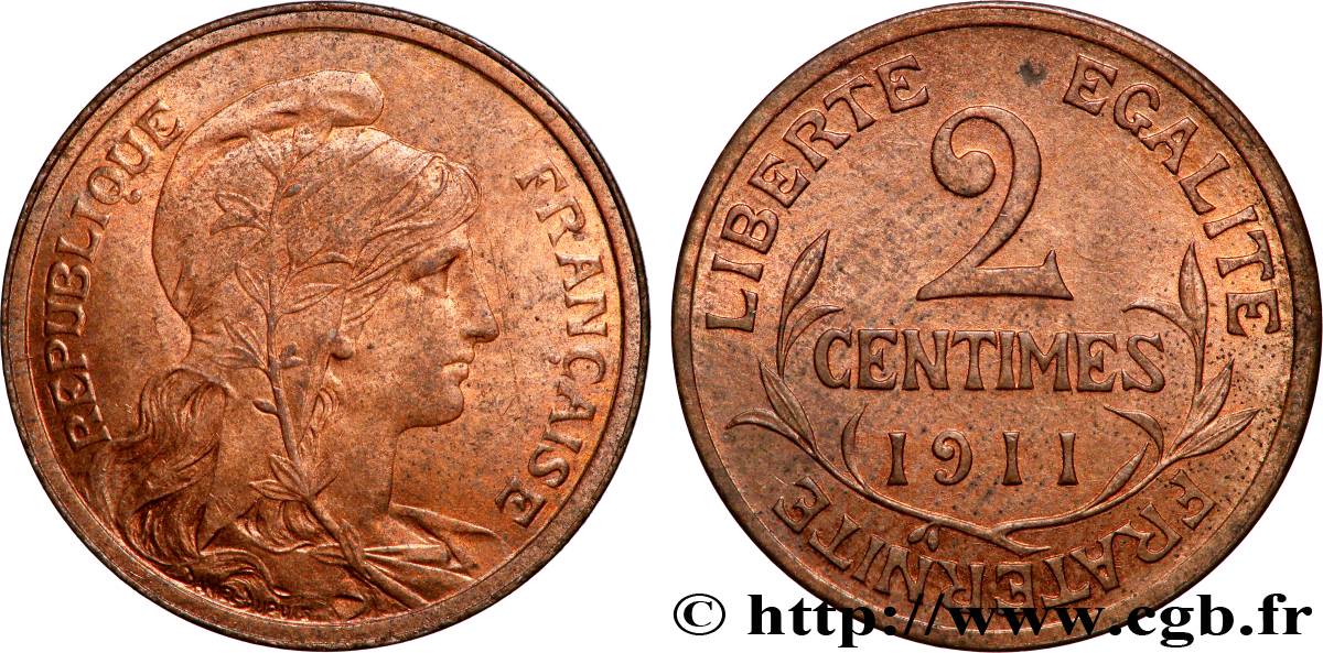 2 centimes Daniel-Dupuis 1911 Paris F.110/14 VZ 
