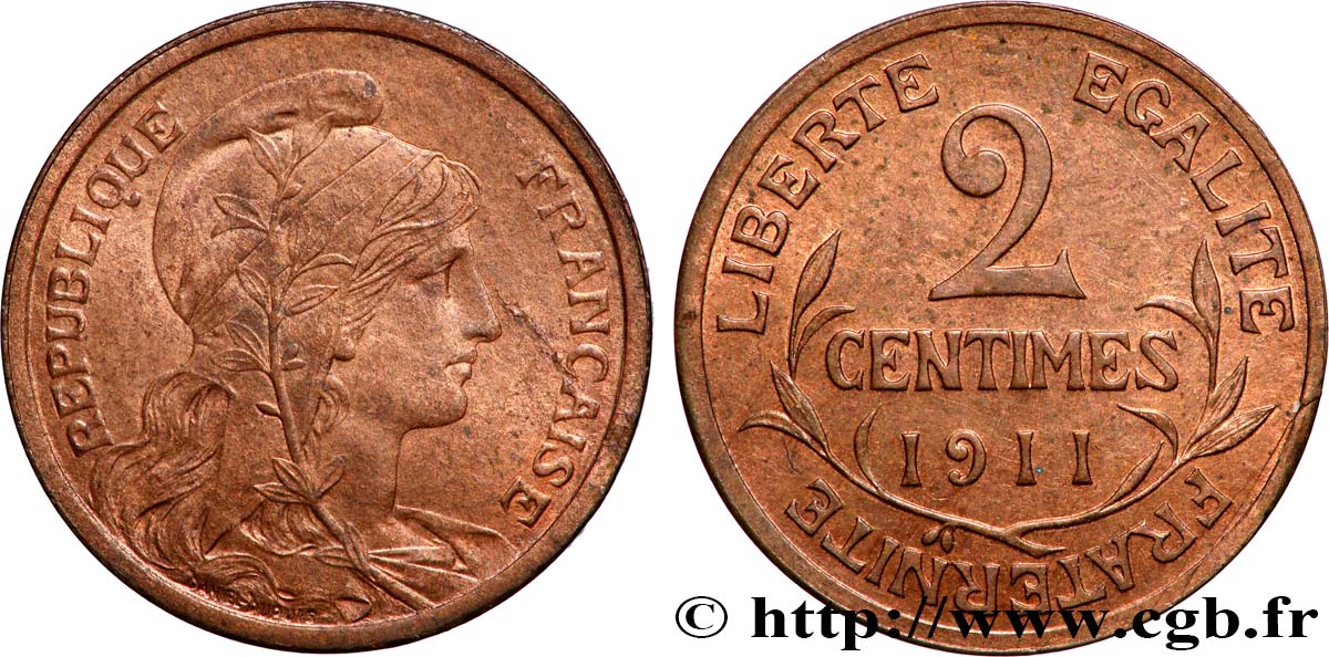 2 centimes Daniel-Dupuis 1911 Paris F.110/14 SUP 