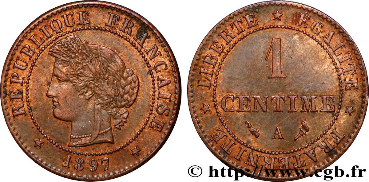 1 centime Cérès 1897 Paris F.104/24 SUP+ 