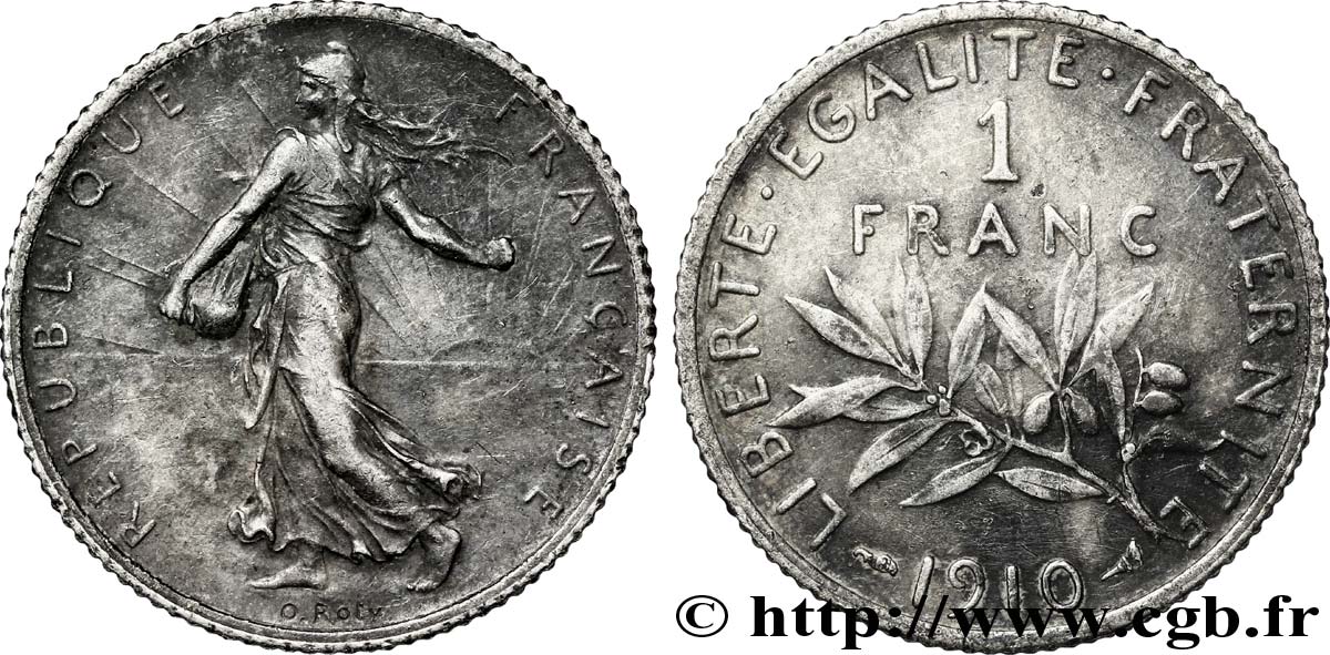 1 franc Semeuse 1910 Paris F.217/15 TTB48 