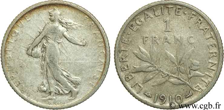 1 franc Semeuse 1910 Paris F.217/15 BC25 