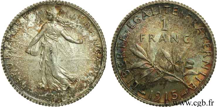 1 franc Semeuse 1915 Paris F.217/21 SUP55 