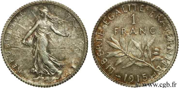 1 franc Semeuse 1915 Paris F.217/21 SUP55 