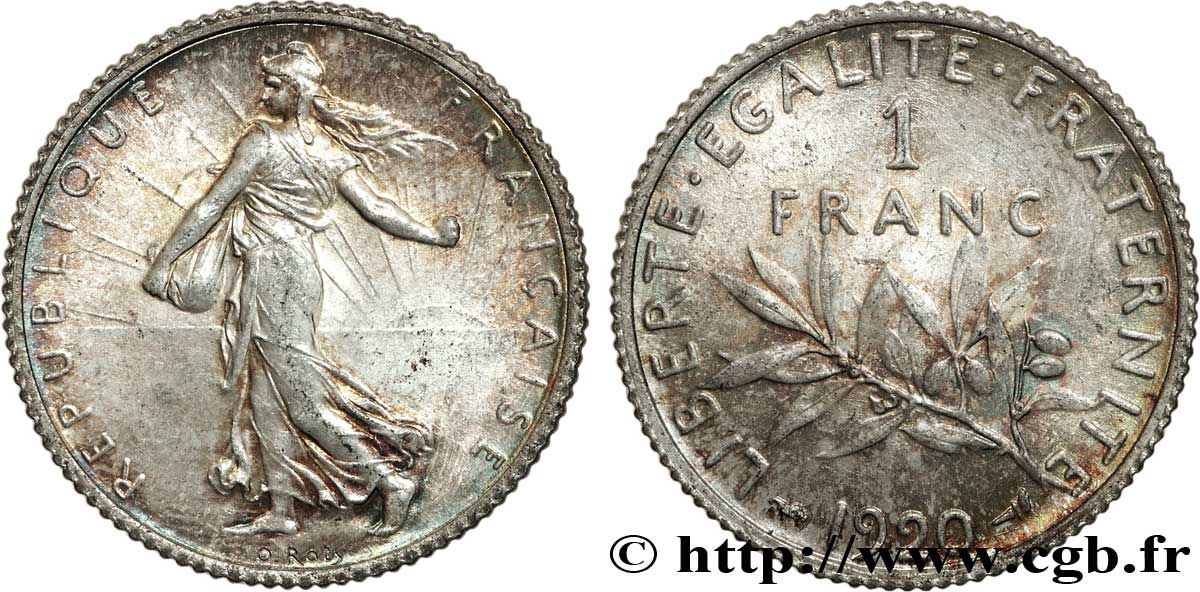 1 franc Semeuse 1920 Paris F.217/26 SPL64 