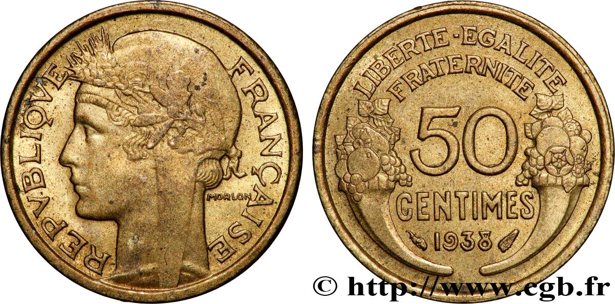 50 centimes Morlon 1938  F.192/14 SPL 