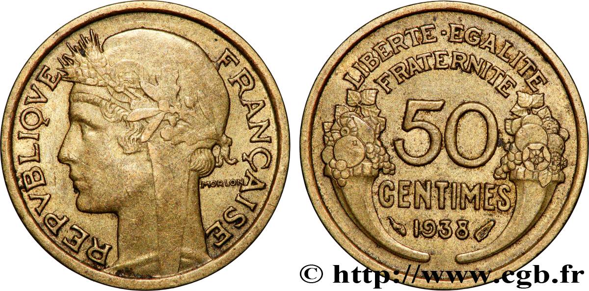 50 centimes Morlon 1938  F.192/14 AU 
