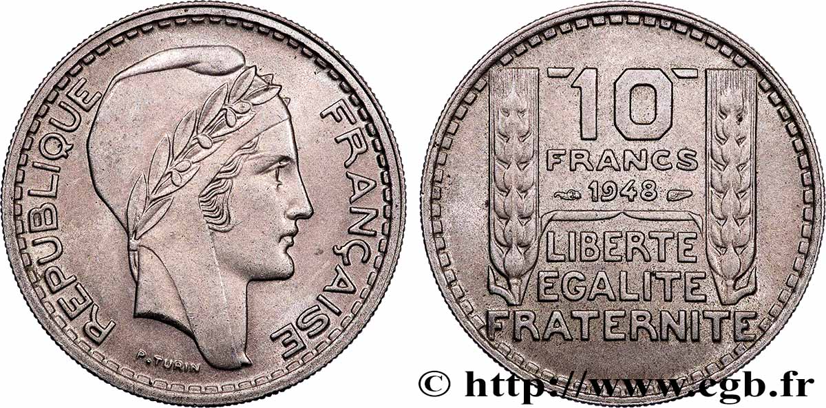10 francs Turin, petite tête 1948  F.362/3 VZ+ 