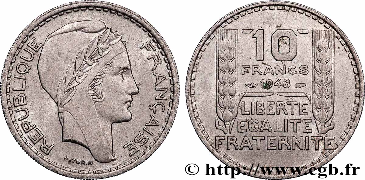10 francs Turin, petite tête 1948  F.362/3 VZ+ 
