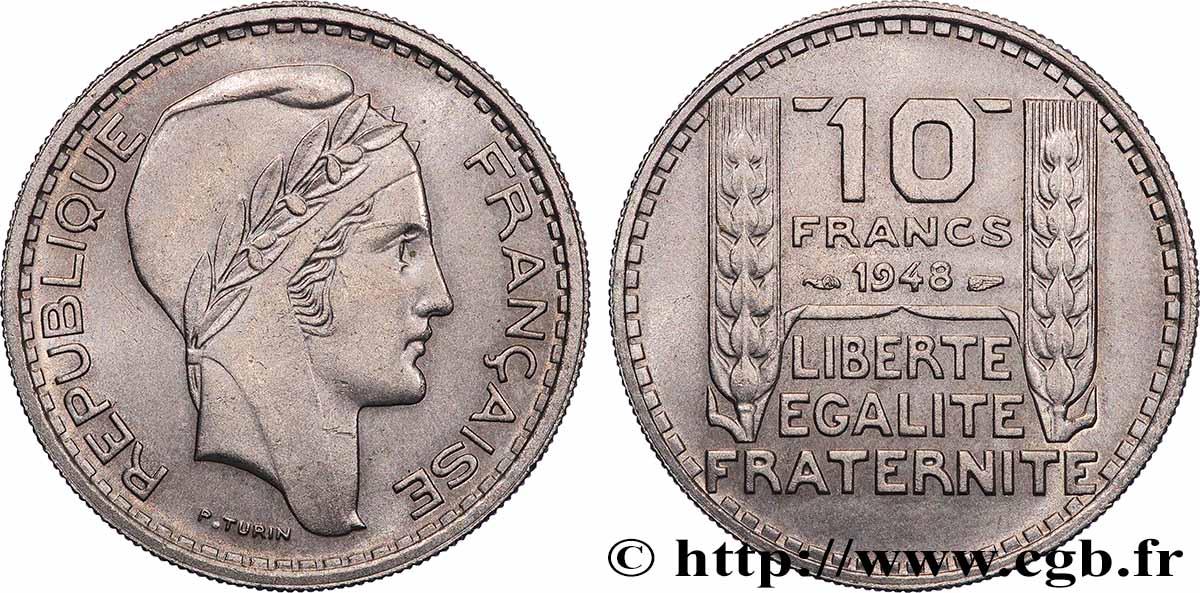 10 francs Turin, petite tête 1948  F.362/3 VZ+ 