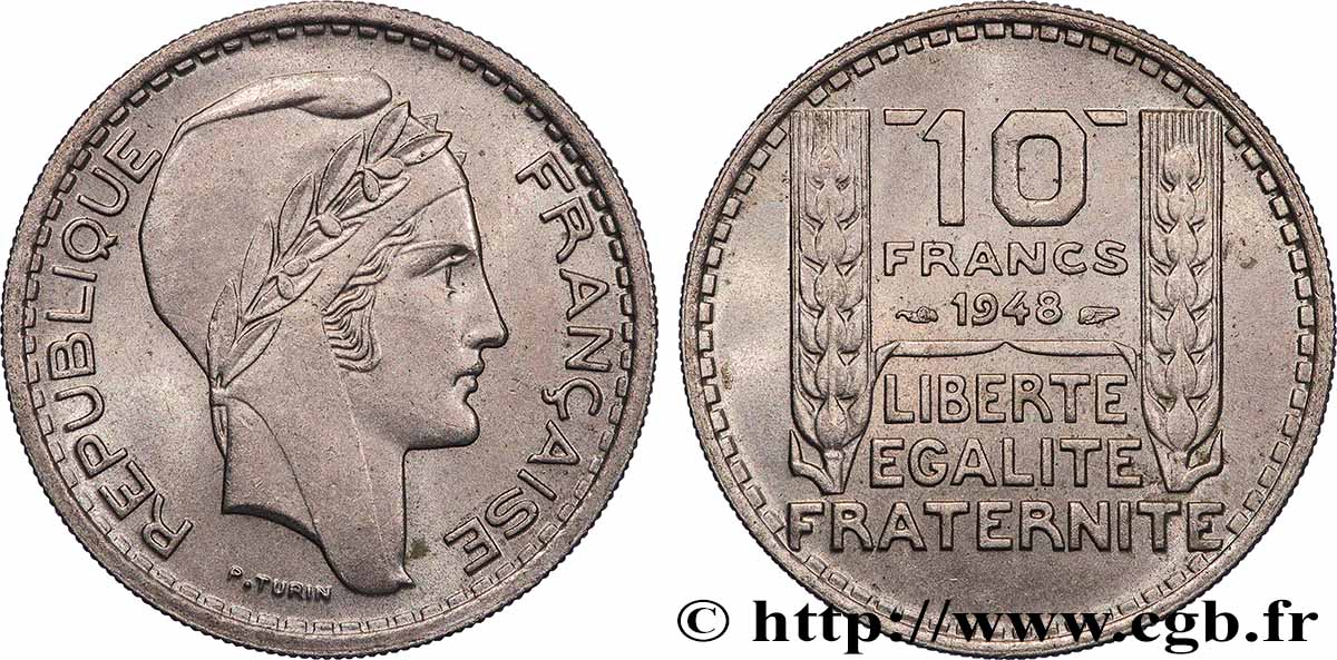 10 francs Turin, petite tête 1948  F.362/3 VZ+ 