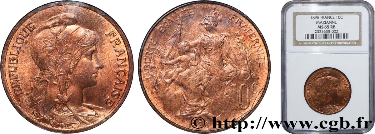 10 centimes Daniel-Dupuis 1898  F.136/5 ST65 NGC