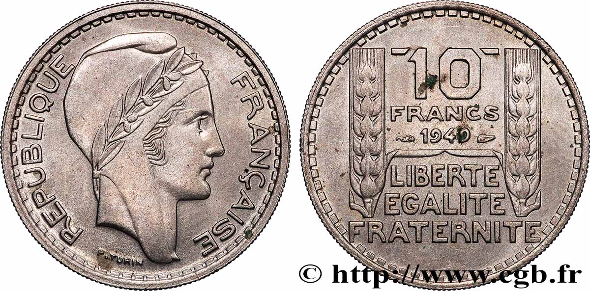 10 francs Turin, petite tête 1949  F.362/6 VZ+ 
