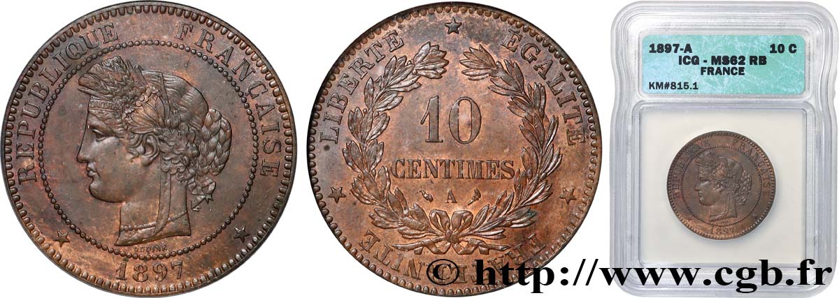 10 centimes Cérès 1897 Paris F.135/44 VZ62 autre