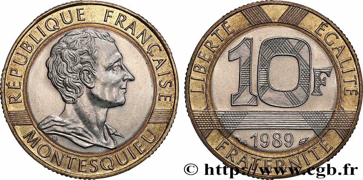 10 francs Montesquieu 1989  F.376/2 SPL64 