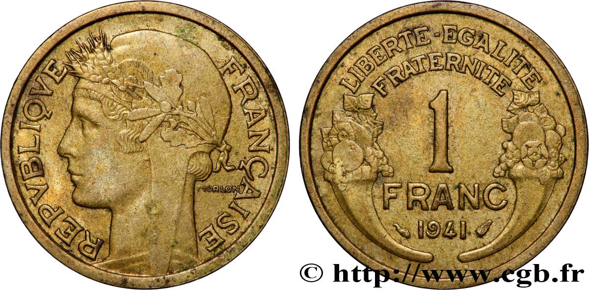 1 franc Morlon 1941 Paris F.219/12 MS 