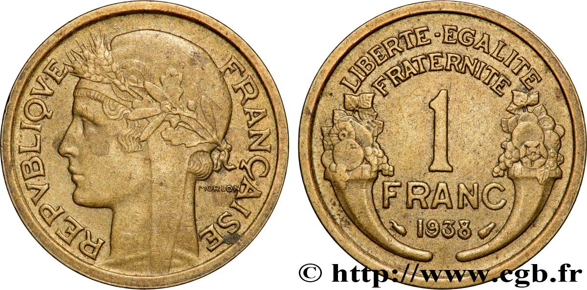 1 franc Morlon 1938 Paris F.219/9 VZ 