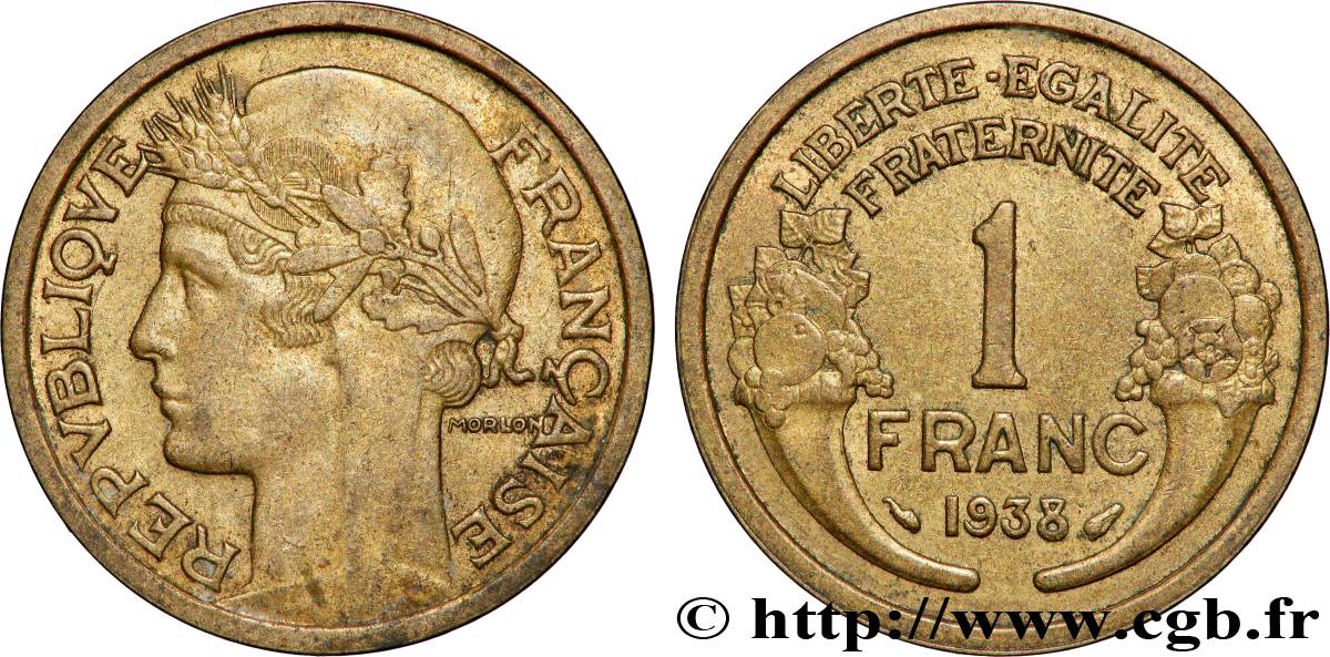 1 franc Morlon 1938 Paris F.219/9 VZ 