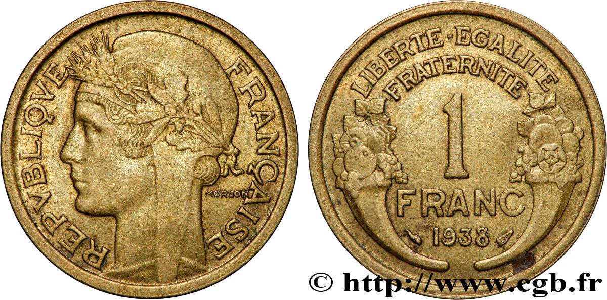 1 franc Morlon 1938 Paris F.219/9 SUP 
