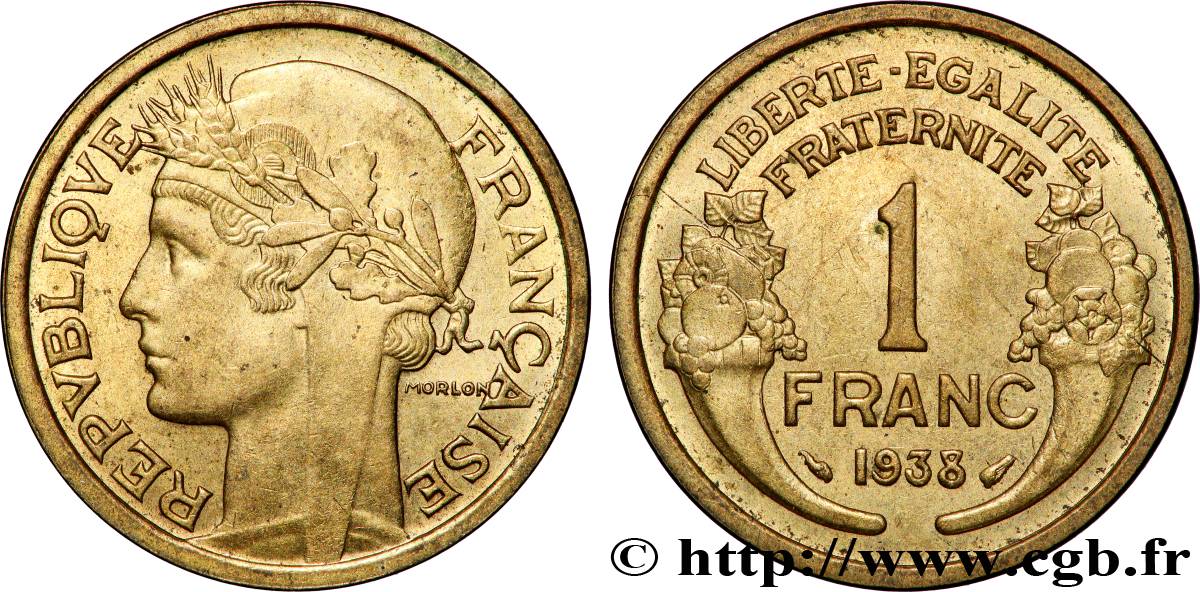 1 franc Morlon 1938 Paris F.219/9 MS64 