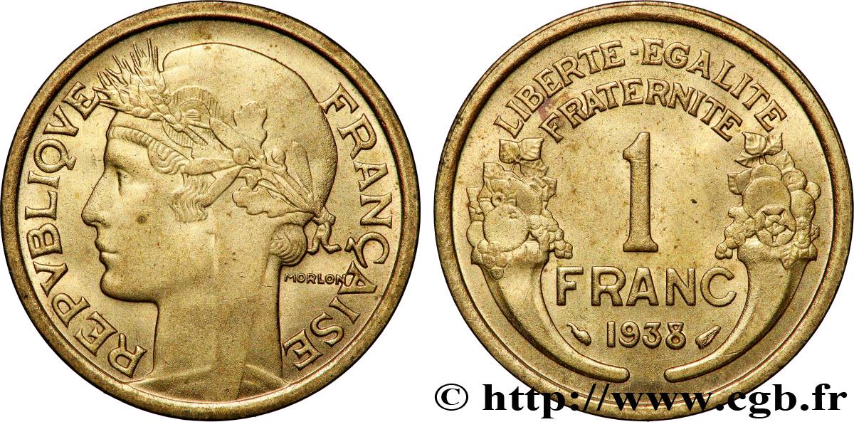 1 franc Morlon 1938 Paris F.219/9 MS64 