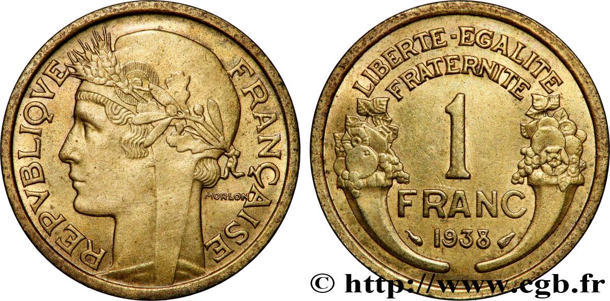 1 franc Morlon 1938 Paris F.219/9 MS64 