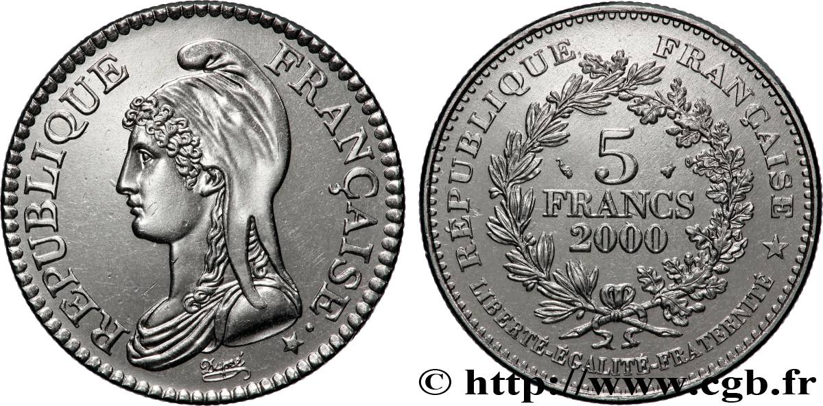 5 francs La Liberté de Dupré 2000 Paris F9.353/1 FDC 