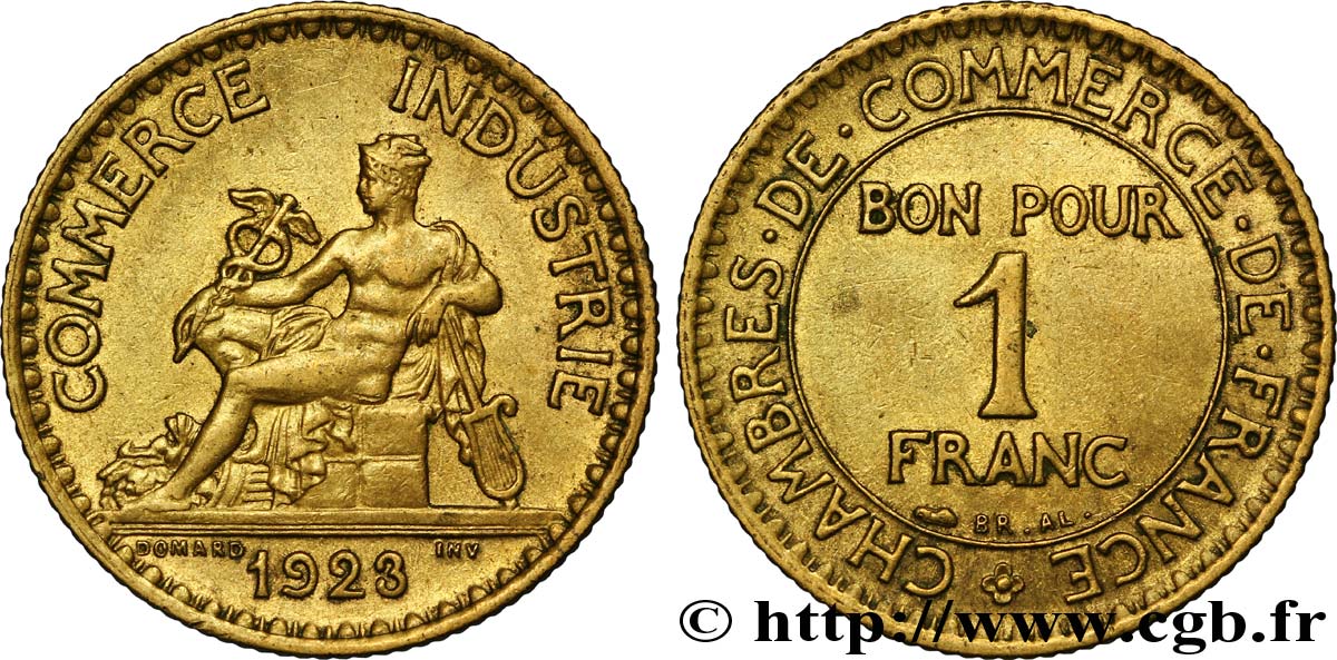 1 franc Chambres de Commerce 1923 Paris F.218/5 SS53 