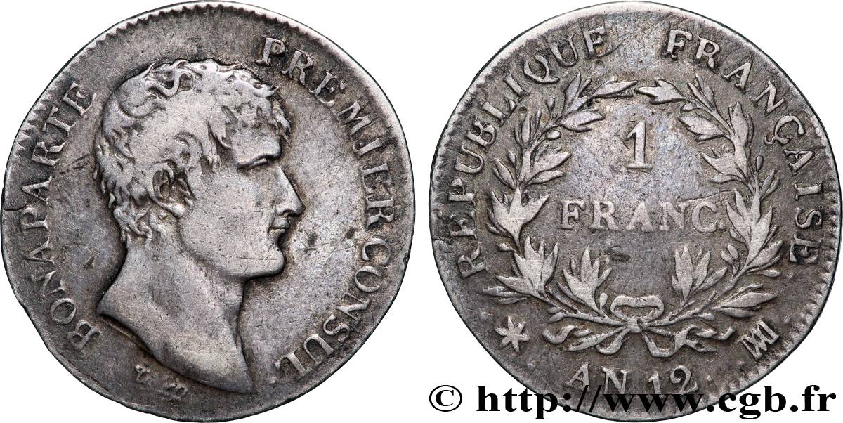 1 franc Bonaparte Premier Consul 1804 Marseille F.200/17 S 